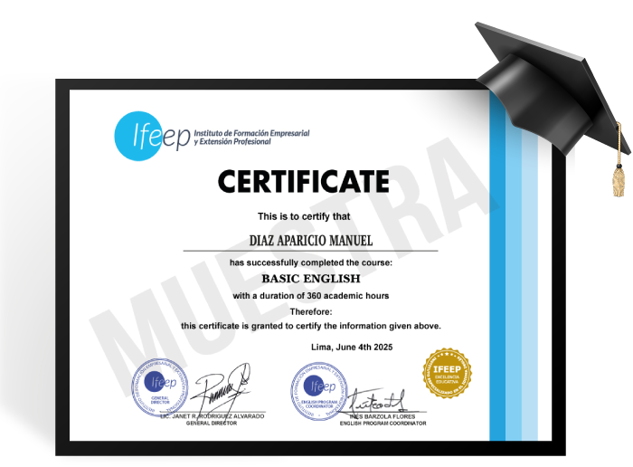 certificado inglés IFEEP